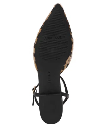 Anne Klein Women's Emily T-strap Pointed Toe Flats In Animal Print