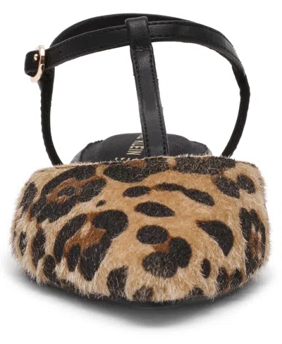 Anne Klein Women's Emily T-strap Pointed Toe Flats In Animal Print