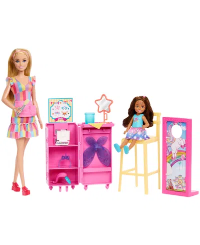 Barbie Day At The Fair Toy Playset With Face Paint And Photo Stand 2 Dolls And Accessories In Multi