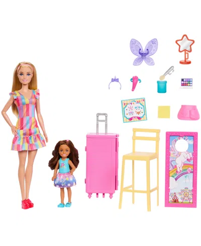 Barbie Day At The Fair Toy Playset With Face Paint And Photo Stand 2 Dolls And Accessories In Multi