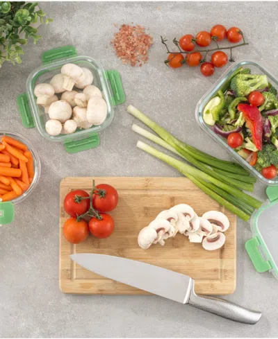 Joyjolt 24-pc. Glass Storage Containers With Lids In Green