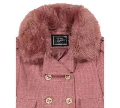 S Rothschild & Co S Rothschild Big Girls Tweed Princess Dress Coat In Brown