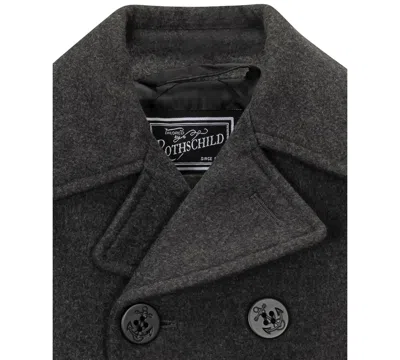 S Rothschild & Co Baby Boys Double-breasted Peacoat In Black
