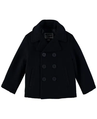 S Rothschild & Co Big Boys Double-breasted Peacoat In Black