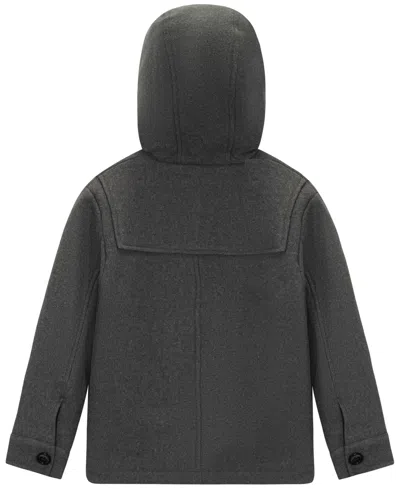 S Rothschild & Co Big Boys Faux Wool Hooded Jacket In Black