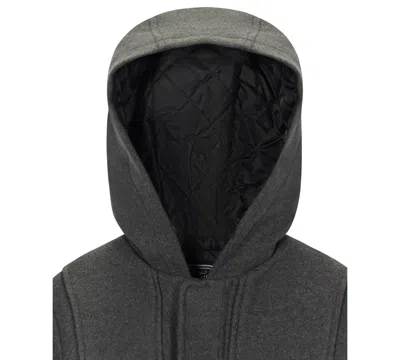 S Rothschild & Co Big Boys Faux Wool Hooded Jacket In Black