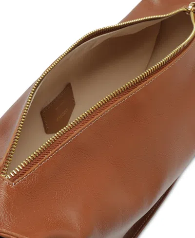 Arezzo Fleur Large Leather Crossbody In Brown