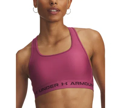 Under Armour Crossback Mid Women's Sports Bra Fuchsia Dusk In Pink
