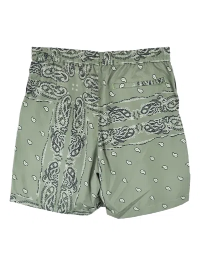 The World Is Yours Paisley-print Swim Shorts In Green