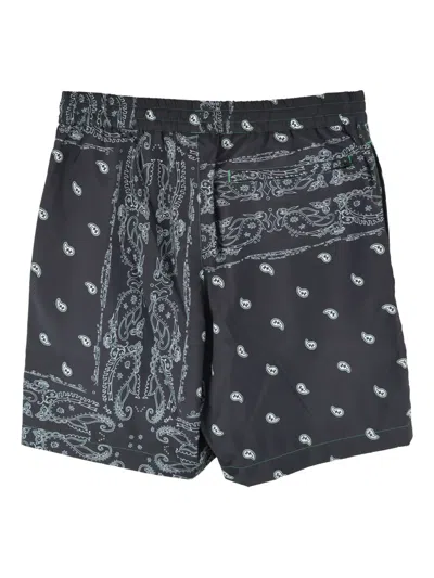 The World Is Yours Paisley-print Drawstring Swim Shorts In Blue