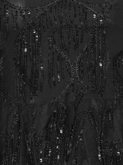 Rotate Birger Christensen Albertina Sequined Strapless Top In Black