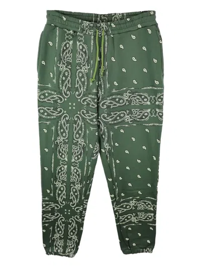 The World Is Yours Paisley-pattern Sweatpants In Green