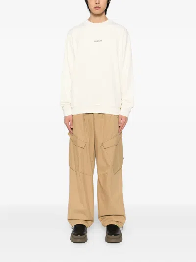 Stone Island Balmain Black Cotton T-shirts And Polos In Neutral