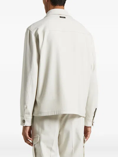 Peserico Double-pocket Button-front Jacket In White