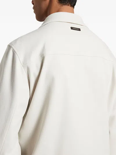Peserico Double-pocket Button-front Jacket In White