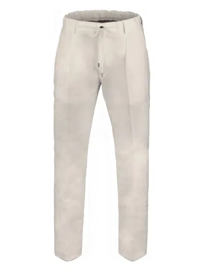 Moorer Drawstring Straight-leg Trousers In Neutral