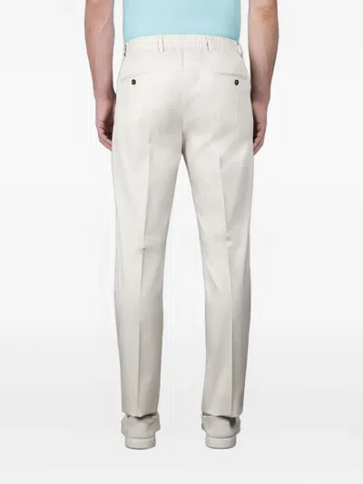 Moorer Drawstring Straight-leg Trousers In Neutral