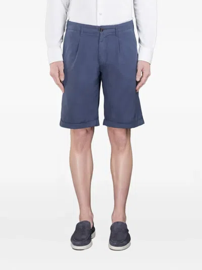 Moorer Pleated Tailored Shorts In Blue
