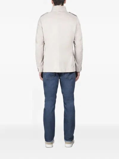 Moorer Porto Buttoned-up Jacket In Neutral