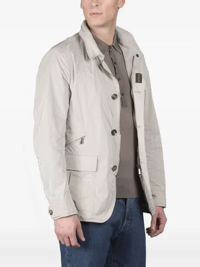 Moorer Porto Buttoned-up Jacket In Neutral