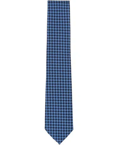 Club Room Men's Hudson Neat Pattern Tie, Macy's Exclusive In Blue
