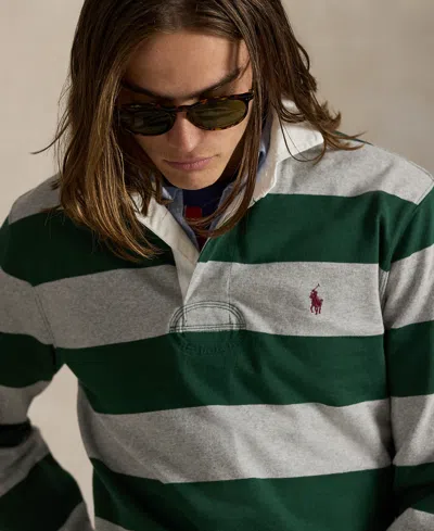 Polo Ralph Lauren Striped Pattern Long Sleeve Polo Shirt In Multi