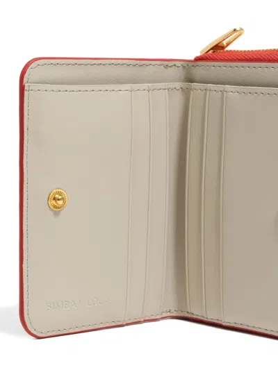 Bimba Y Lola Leopard-print Zip Wallet In Red