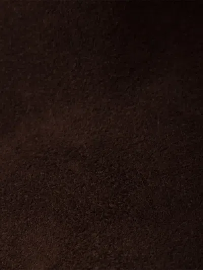 Prada 85mm Suede Block-heel Boots In Brown