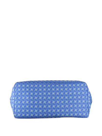 The World Is Yours Legacy Monogram Calfskin Shoulder Bag In Blue