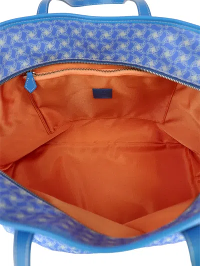 The World Is Yours Legacy Monogram Calfskin Shoulder Bag In Blue