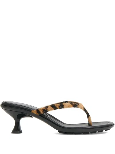 Mansur Gavriel 50mm Mari Leopard-print Sandals In Brown