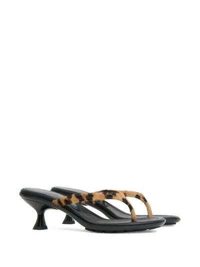 Mansur Gavriel 50mm Mari Leopard-print Sandals In Brown