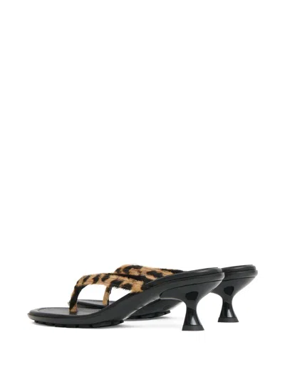 Mansur Gavriel 50mm Mari Leopard-print Sandals In Brown