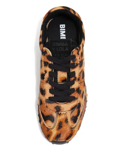 Bimba Y Lola Leopard-print Lace-up Sneakers In Multi