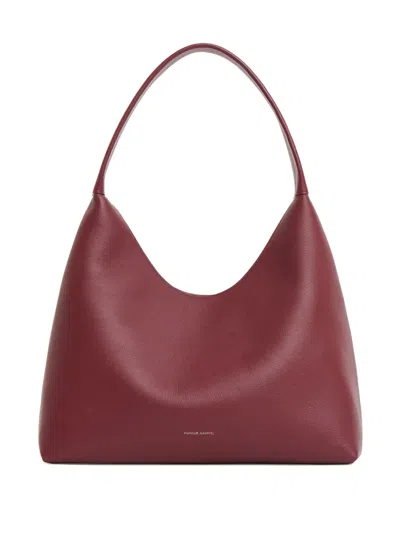 Mansur Gavriel Mini Candy Leather Hobo Bag In Red