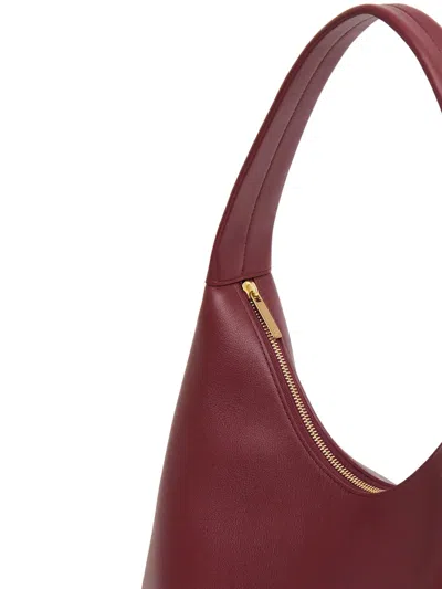 Mansur Gavriel Mini Candy Leather Hobo Bag In Red
