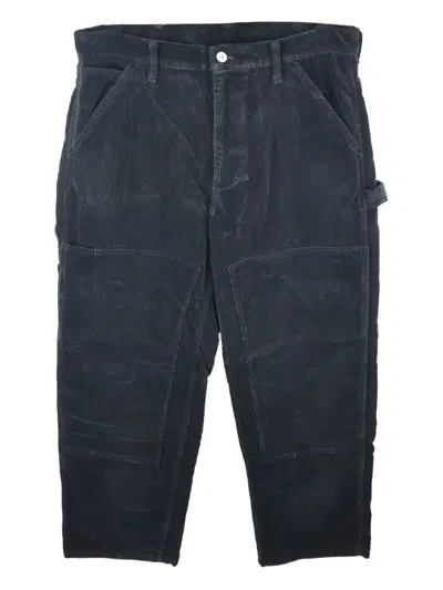 Emotionally Unavailable Heart Corduroy Trousers In Black