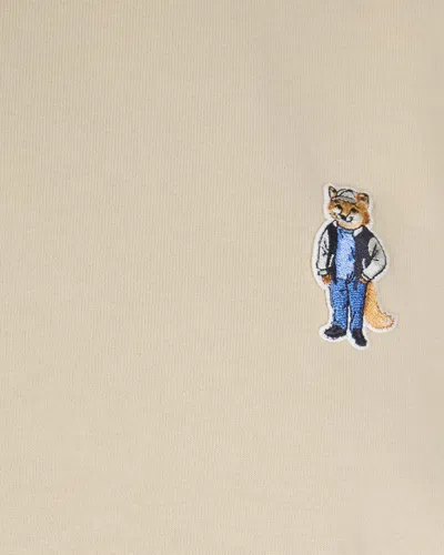 Maison Kitsuné Crew Neck Short Sleeve Relaxed Fit T-shirt In Neutral