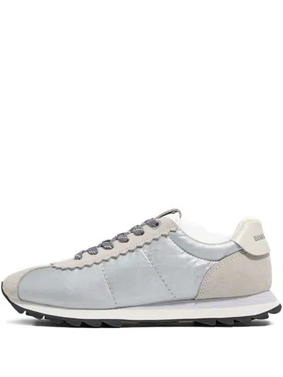 Bimba Y Lola 13 18 Retro Scalloped-trim Sneaker In Silver