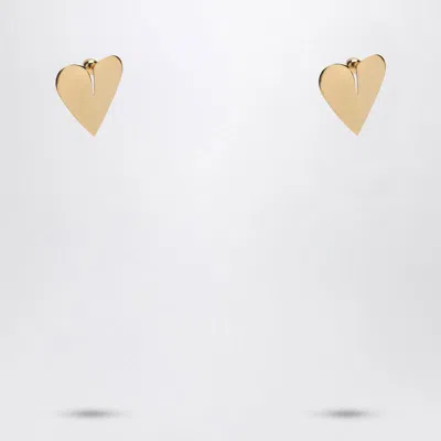 Alaïa Alaia Le Coeur Torn Gold Earrings Women In Gold