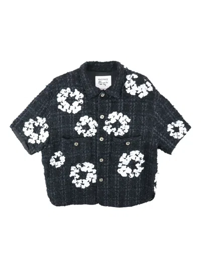 HALF 花环缀饰粗花呢夹克