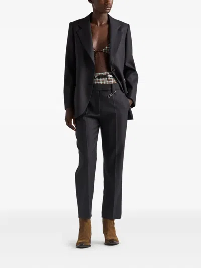 Prada Wool Gabardine Single-breasted Blazer In Black