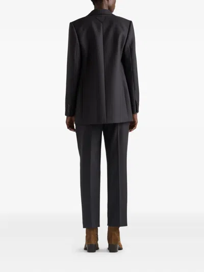 Prada Wool Gabardine Single-breasted Blazer In Black