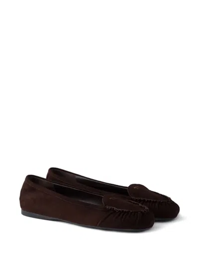 Prada Suede Loafers In Multi