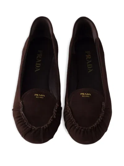 Prada Suede Loafers In Multi