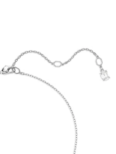 Swarovski Matrix Baguette-cut Knot Necklace In Metallic