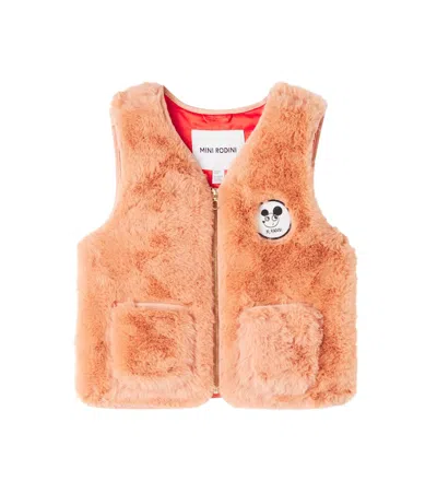 Mini Rodini Patch-appliqué Vest In Orange