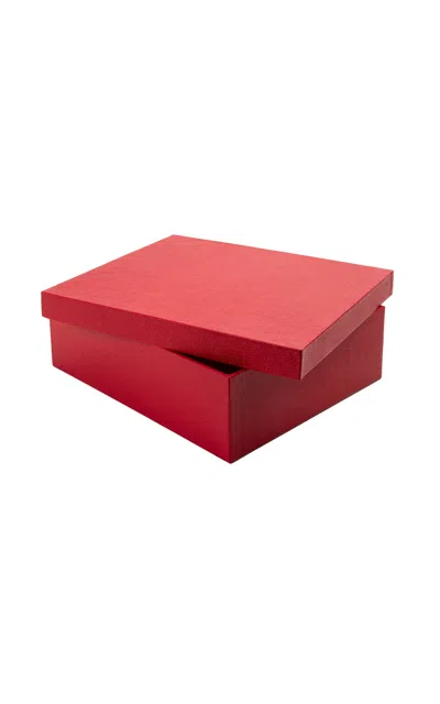 Mhstudios Personalized Angra Box In Malagueta Red Leather In Red