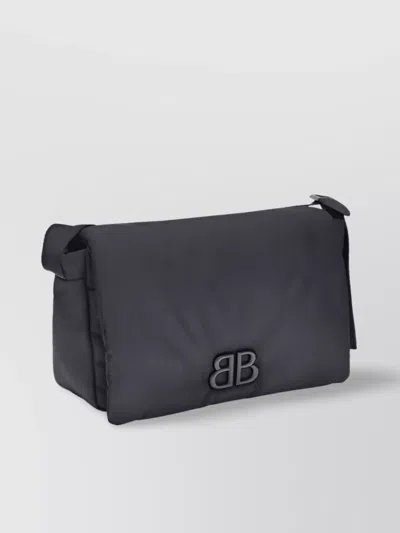 Balenciaga Nylon Monaco Shoulder Bag In Black
