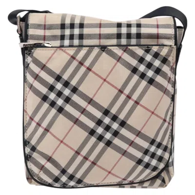 Pre-owned Burberry Nova Check Beige Nylon Shoulder Bag ()